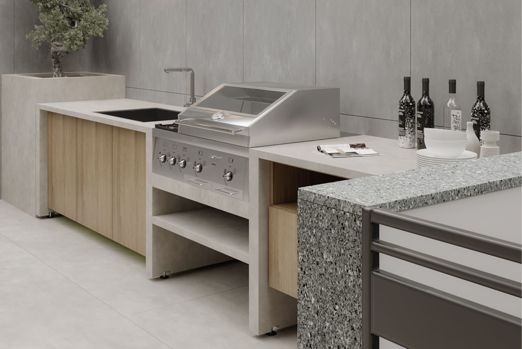 Concrete Outdoor Kitchen